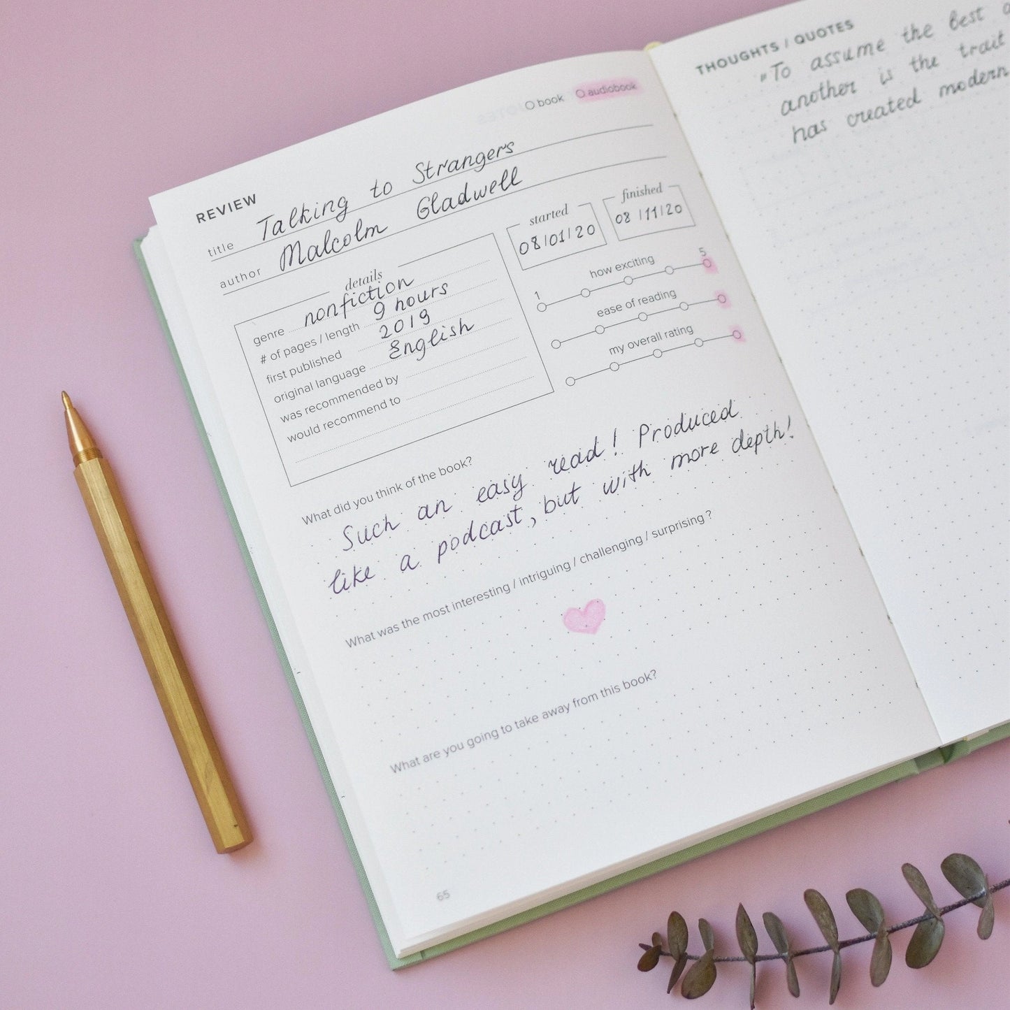 Reading Journal PREORDER
